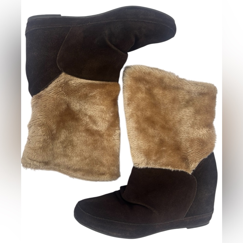 ALDO Women’s Platform Suede Faux Fur Lining Upper Ankle Boots - Picture 6 of 10